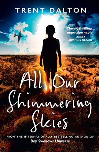Book cover showing a silhouetted child standing in a desert landscape against bright skies.