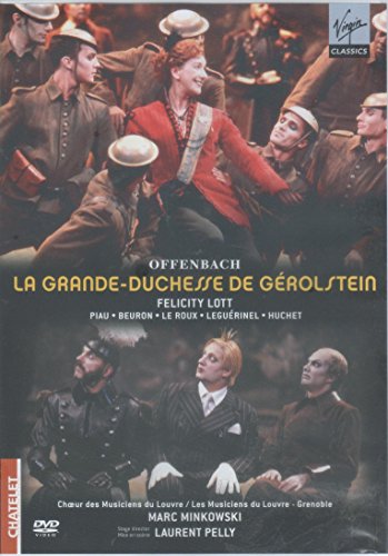 DVD cover for Offenbach’s *La Grande Duchesse* featuring Felicity Lott and chorus.