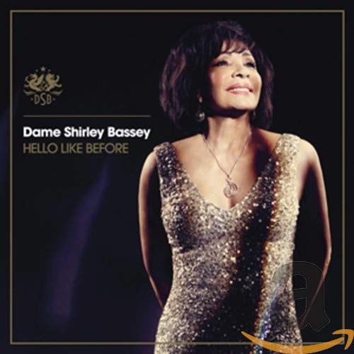 Shirley Bassey album cover: portrait of the singer in a sparkly dress.
