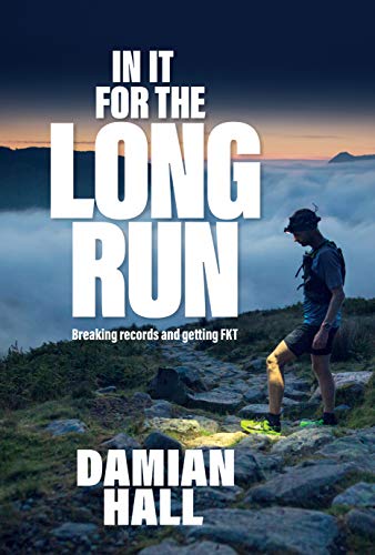 A trail runner stands on a rocky path above clouds at sunrise on book cover.