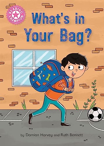 Book cover showing a smiling boy with a dinosaur backpack and a soccer ball.