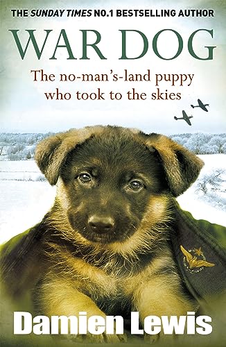 Book cover: “War Dog” featuring a puppy wearing a military cap.