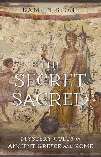 Book cover: ancient Roman fresco with figures, title “The Secret Sacred.”