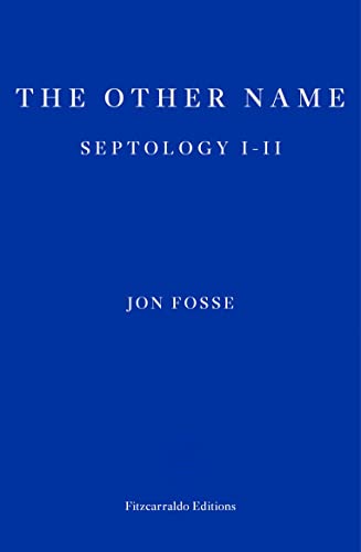 Book cover with white text on a solid blue background reading The Other Name.