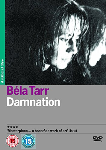 DVD cover for “Damnation” featuring a close-up of a man’s weathered face.