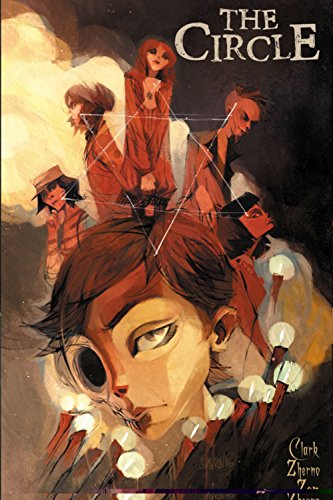 Comic book cover featuring multiple stylized figures connected by glowing lines.