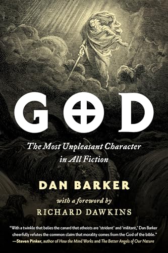 Book cover: "God" by Dan Barker, featuring a dramatic, etched illustration.