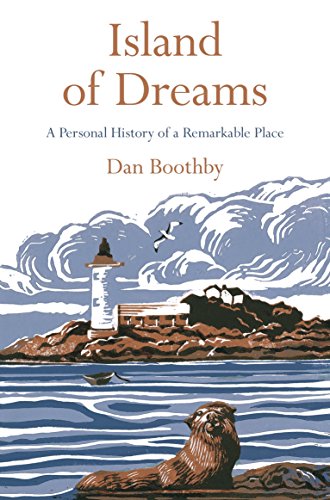 Book cover with a seal in the foreground, a lighthouse, and clouds in background.