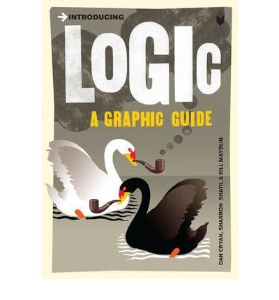 Book cover: "Introducing Logic" with swans smoking pipes.