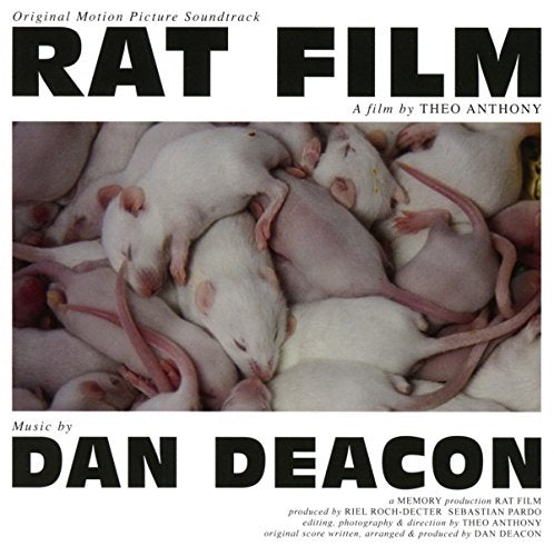 CD cover for “Rat Film” soundtrack by Dan Deacon, featuring many rats.