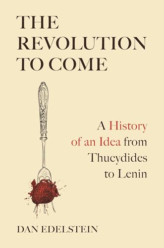 Book cover: "The Revolution to Come" with a fork and red stain.