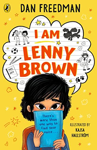 Book cover: "I Am Lenny Brown" featuring a boy holding a book.