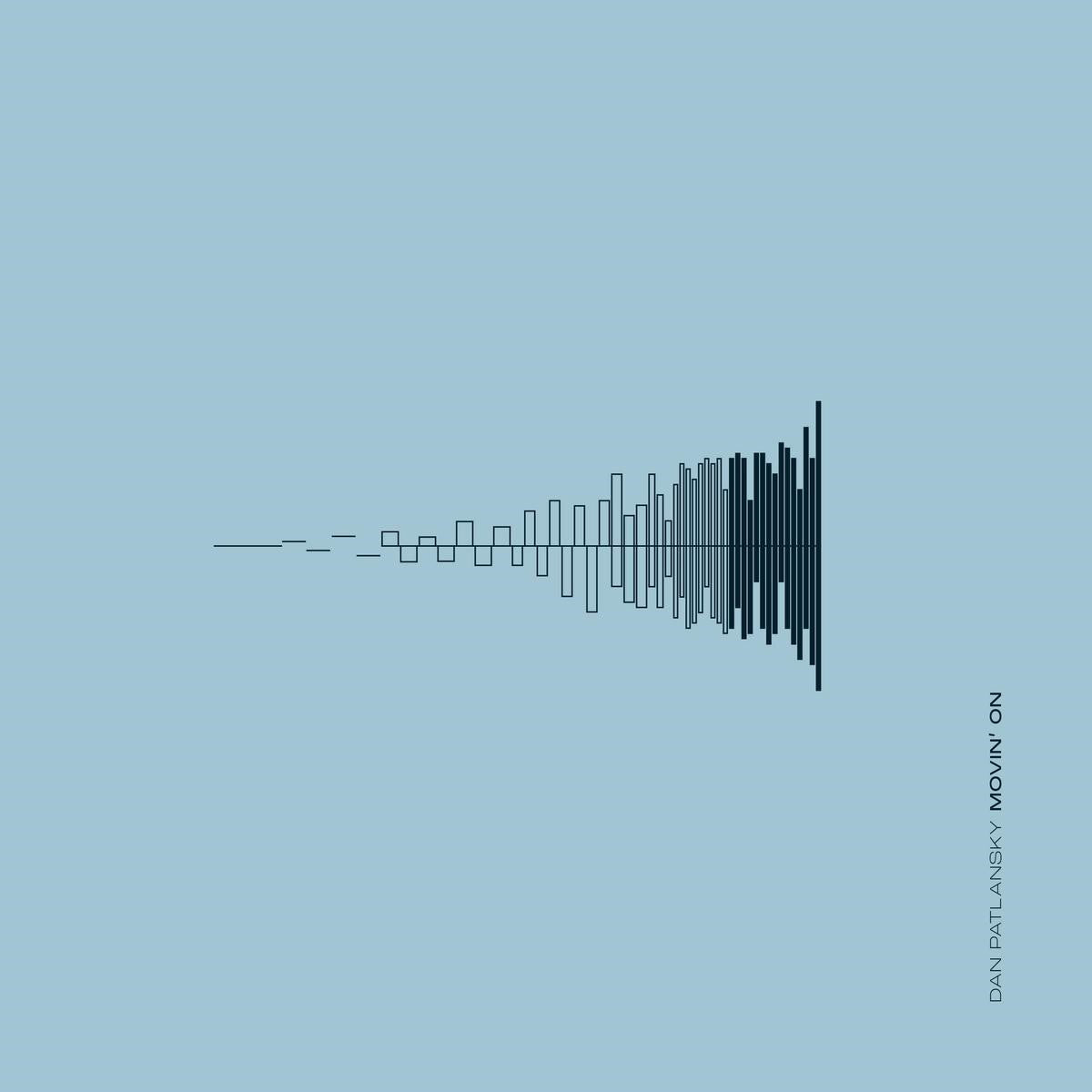 Album cover with a black sound wave graphic on a light blue background.