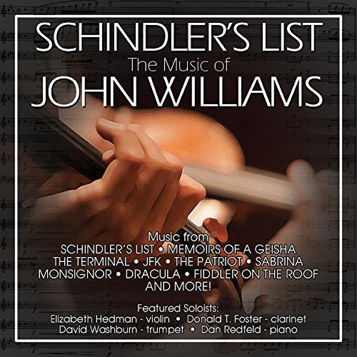CD cover featuring a close-up of a violinist and the title Schindler's List.