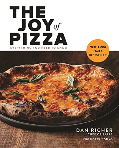 Book cover featuring a rustic pizza with basil and red sauce.