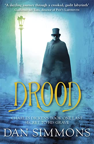 Book cover for "Drood" featuring a shadowy figure in Victorian attire.