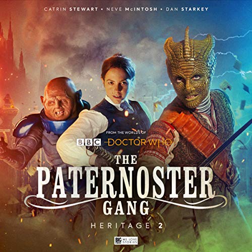 Cover art for "The Paternoster Gang: Heritage 2" featuring three characters.