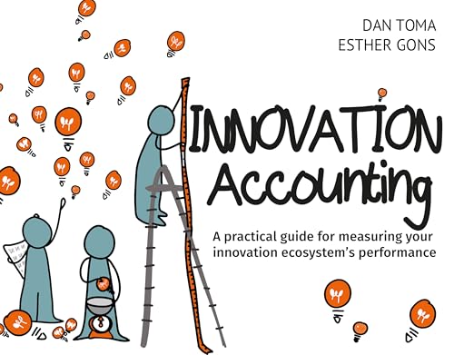 Book cover: “Innovation Accounting” with sketched figures and lightbulbs.