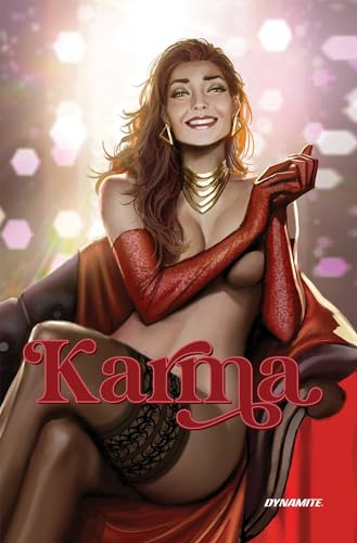 Comic book cover featuring a woman in red, with the title "Karma".