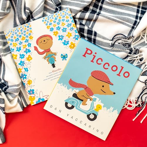 Two copies of the children’s book “Piccolo” with a bear on the cover.