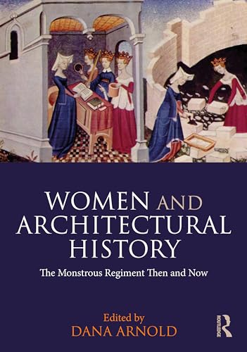 Book cover: women in medieval dress with architectural drawings.