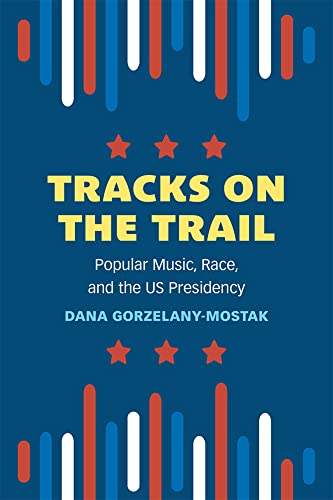 Book cover: “Tracks on the Trail” with stars and colorful bars.