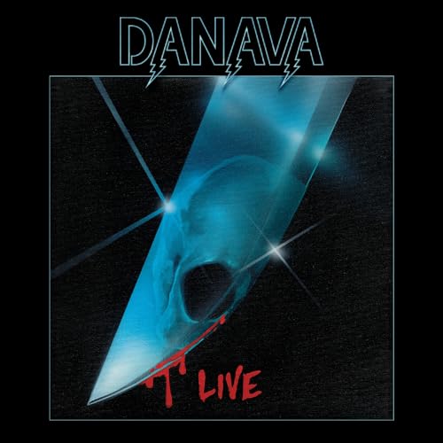 Album cover for "Danava - Live" featuring a blue and black abstract design.
