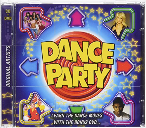 CD case for “Dance Party” featuring colorful graphics and diverse performers.