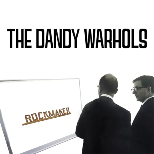 The Dandy Warhols “Rockmaker” CD cover with two men viewing text.