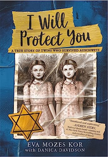 Book cover featuring a vintage photo of twin girls and a Star of David.
