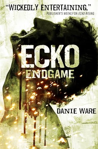 Book cover: "Ecko Endgame" with a distressed image of a person’s face.