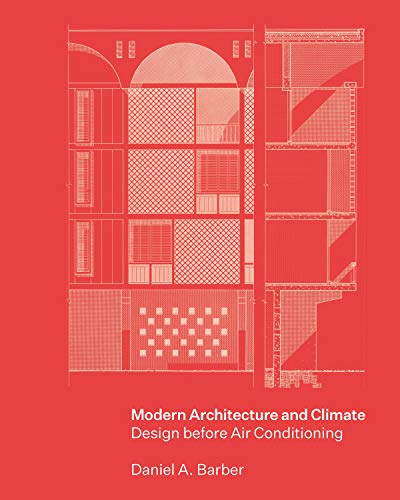 Book cover featuring white architectural line drawings on a solid red background.