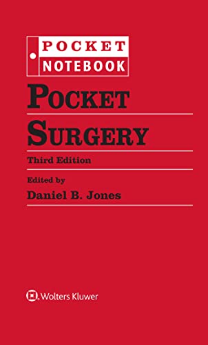 Red book cover with white text: "Pocket Surgery," third edition.