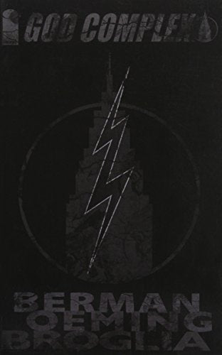 Black and gray graphic novel cover with a lightning bolt symbol.