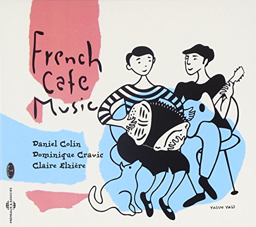 CD cover with illustrated musicians and the title "French Cafe Music".