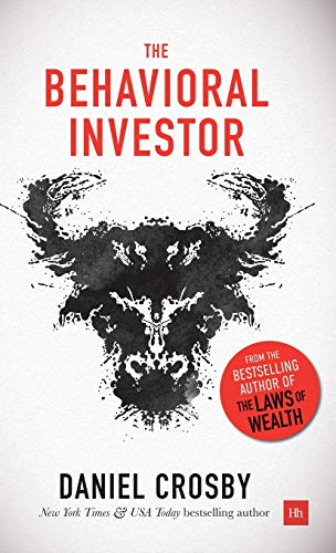Book cover: "The Behavioral Investor" with a bull illustration and red badge.