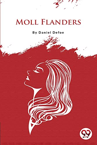 Book cover of "Moll Flanders" with a white line-art portrait of a woman.
