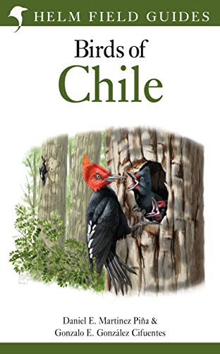 Book cover: “Birds of Chile” featuring a woodpecker illustration.