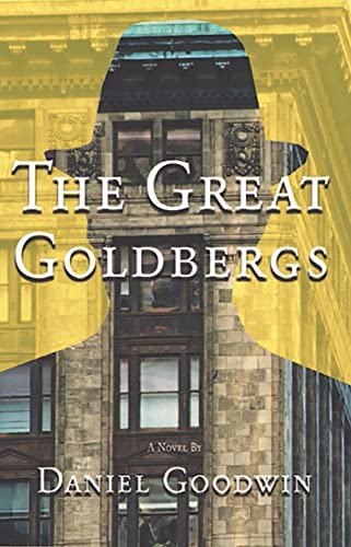 Book cover: "The Great Goldbergs" with a silhouetted face and building.