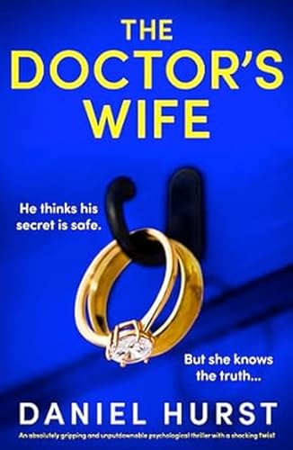 Book cover: “The Doctor’s Wife” with wedding rings and a stethoscope.