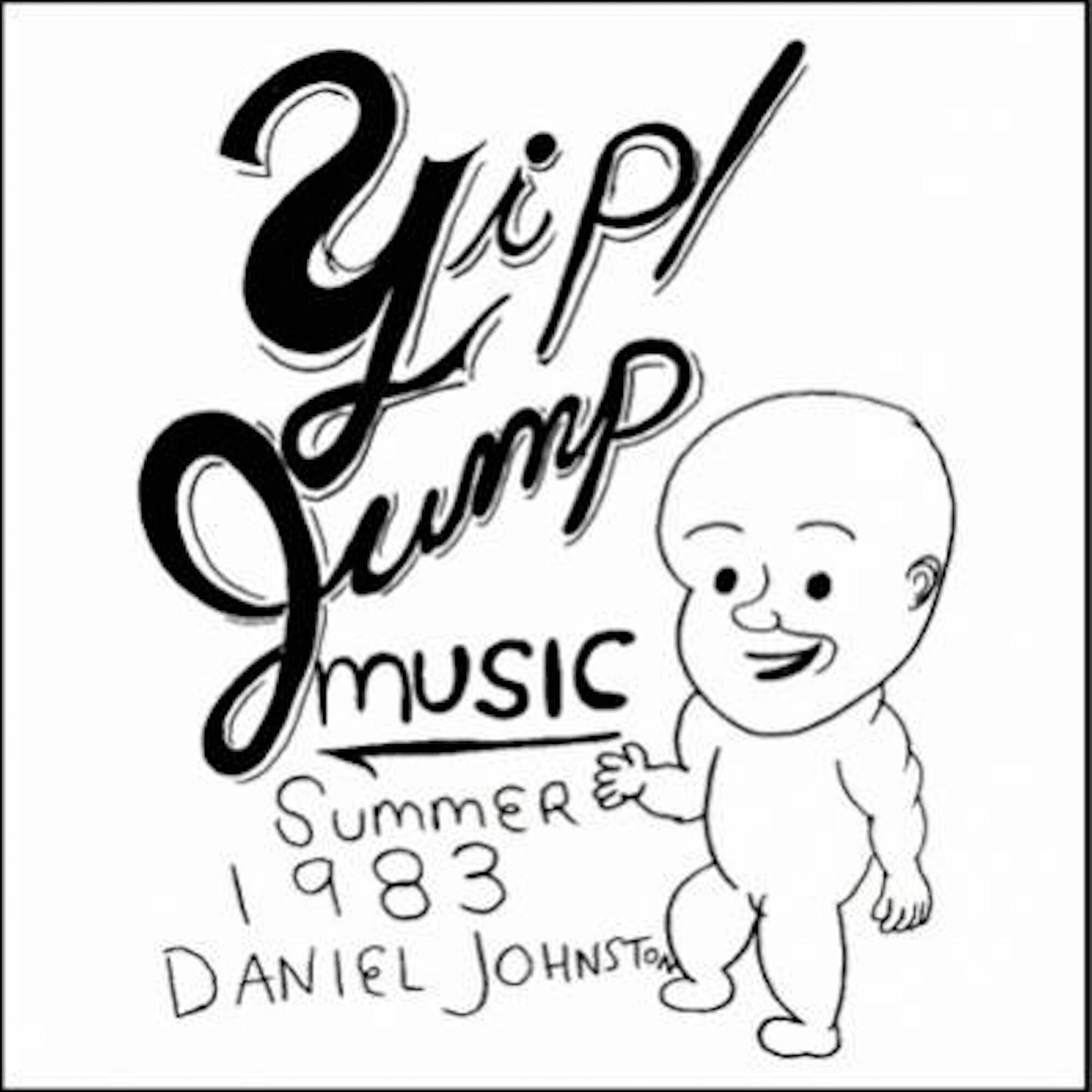 Yip Jump Music" CD cover: hand-drawn text and baby illustration.