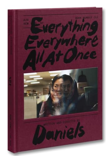 Red book cover with film title and portrait of Michelle Yeoh.
