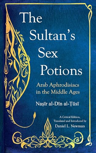Book cover: “The Sultan’s Sex Potions” with ornate gold floral design.