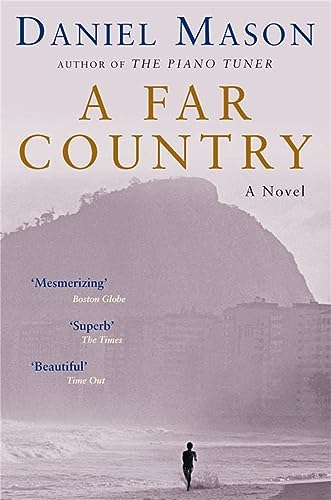 Book cover: “A Far Country” by Daniel Mason, with a beach scene.
