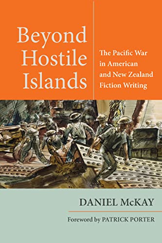 Book cover: "Beyond Hostile Islands" depicting WWII soldiers landing.