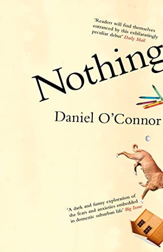 Book cover: "Nothing" by Daniel O'Connor, with illustrations of falling objects.