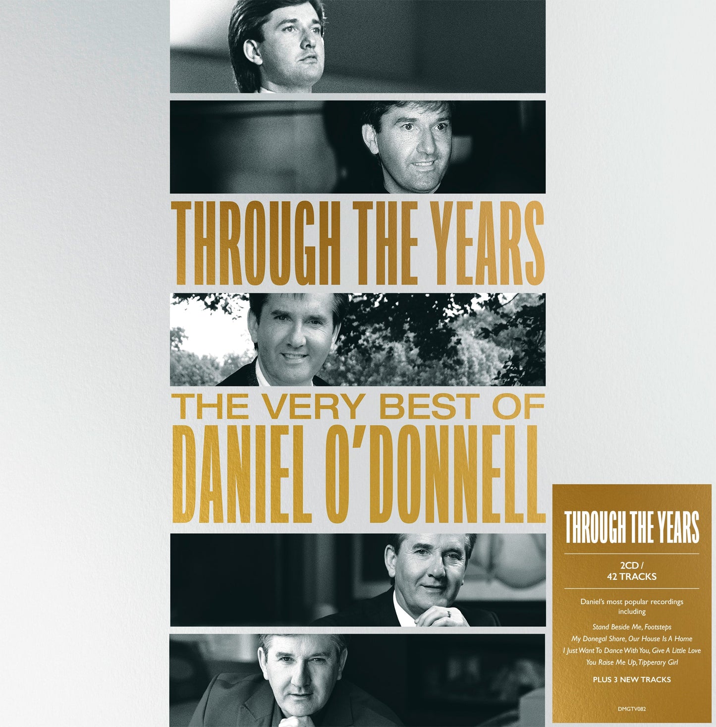 Album cover featuring multiple black and white portraits of Daniel O'Donnell with gold text.