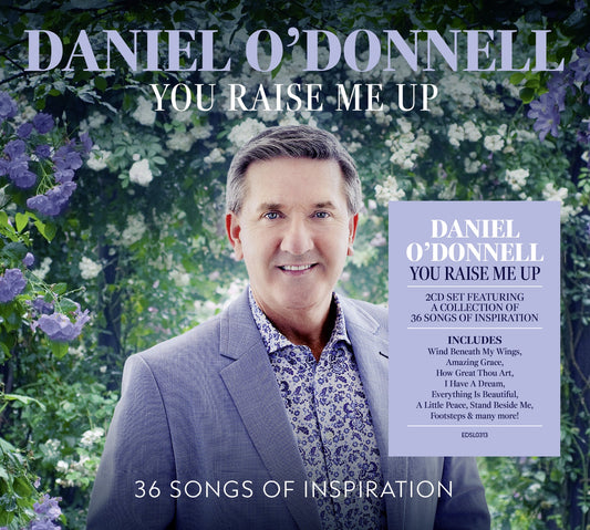 CD cover for Daniel O'Donnell's "You Raise Me Up" with his portrait.