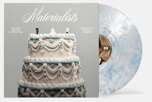 Vinyl record for “Materialists” soundtrack with wedding cake cover art.
