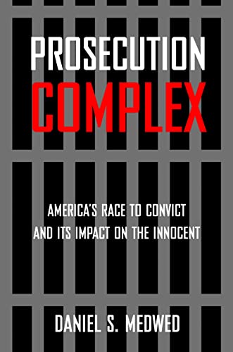 Book cover: "Prosecution Complex" with jail bars and white text.